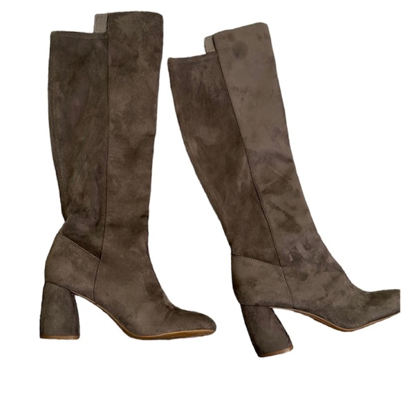 Nine West Shoes - Nine West gray suede knee high boots size 8.5